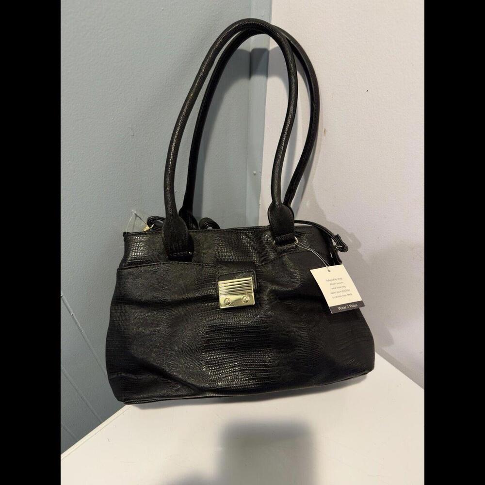 New Jaclyn Smith Black Handbag. Casual Dress or Everyday Wear Stylish Bag.